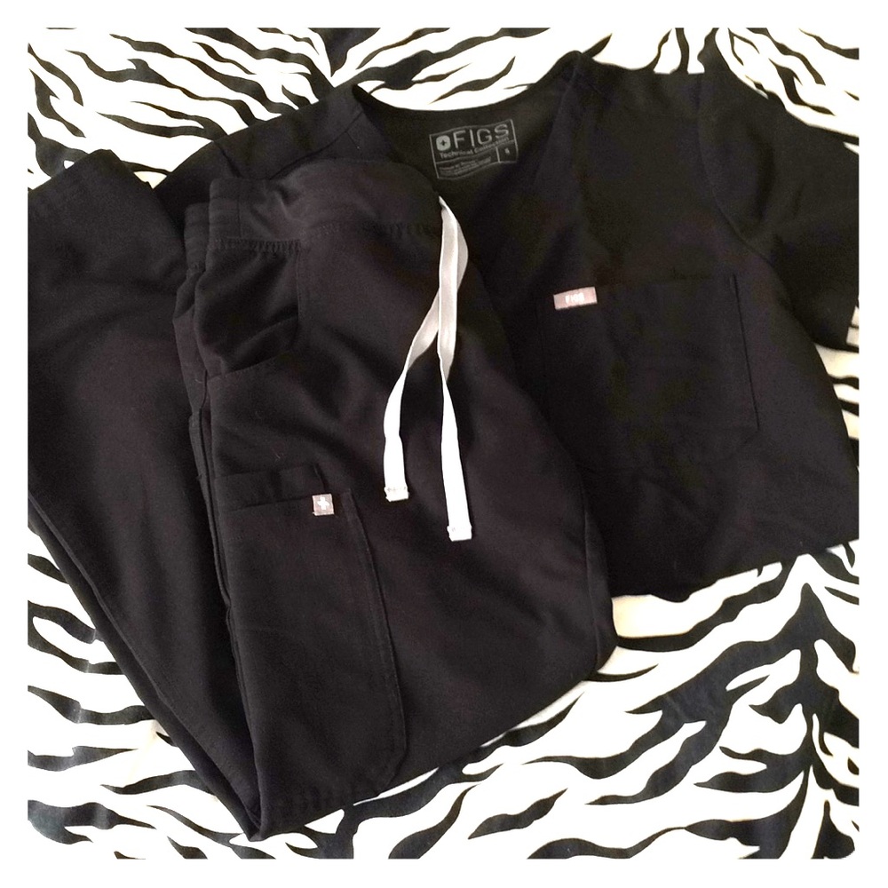 Figs Black Scrub Set S/XSP